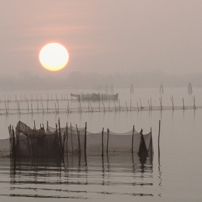 Die Lagune im Nebel